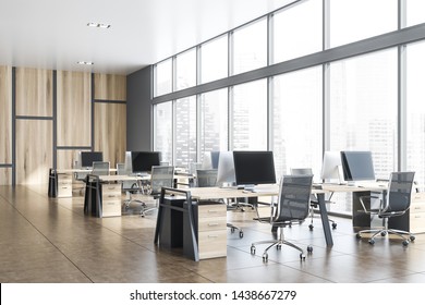 Modern Open Space Office Interior White Stock Illustration 1369664666 ...