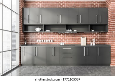 Modern Brick Kitchen Hd Stock Images Shutterstock