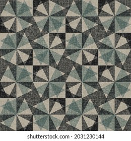 Interlocking Triangles Tessellation. Contemporary Print With Repeated Scallops.stationary, Textile And Home Decor Projects.Beautiful Geometric Mosaic Flower Pattern On Autumn And Winter Background. 