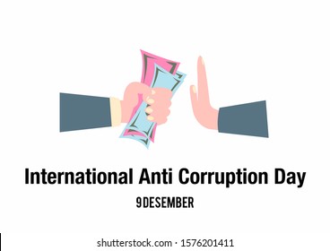 International Anti-corruption day icon, logo, symbol, sign illustration. Isolated on white background. Background, template, poster or banner. Anti corruption day, December 9 - Powered by Shutterstock