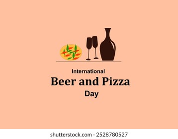 International beer and pizza pizza day text design illustration - Powered by Shutterstock