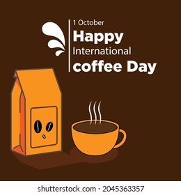 International Coffee Day celebration Banner. - Powered by Shutterstock