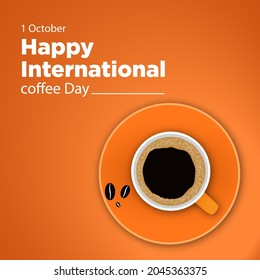 International Coffee Day celebration Banner. - Powered by Shutterstock