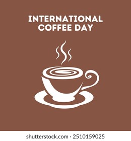 International Coffee Day Poster - Celebrating the global love for coffee, from bean to cup! - Powered by Shutterstock