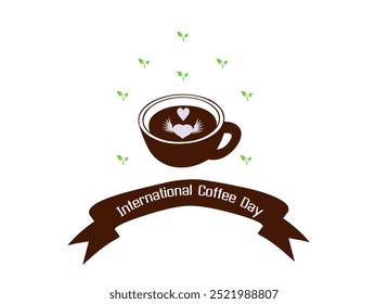 International coffee day text design illustration - Powered by Shutterstock