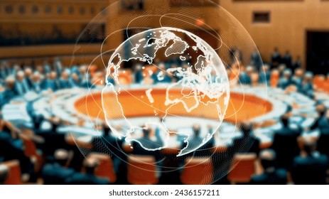 International conference concept. Summit. United nations security council.