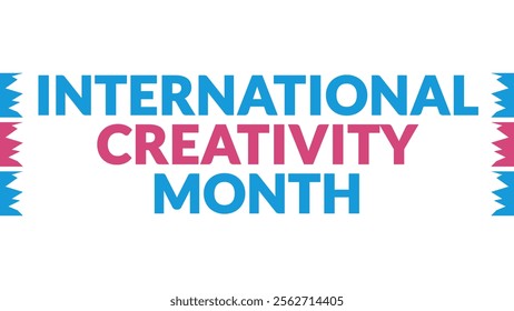 International Creativity Month text with side lines on a White background. Which is observed every year in January to celebrate International Creativity Month. - Powered by Shutterstock