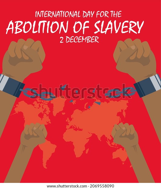 International Day Abolition Slavery Poster Design Stock Illustration ...