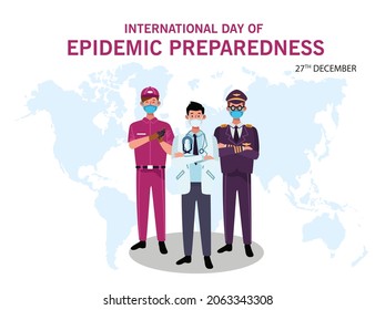 International day of pandemic preparedness poster design. 