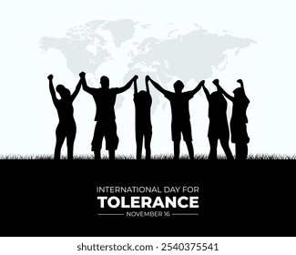 International Day for Tolerance. 16 November. Holiday concept. Template for background with banner, poster and card. Flat illustration. Jpeg format. - Powered by Shutterstock