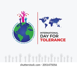 International Day Of Tolerance. November 16.Template For Background, Banner, Card, Poster.