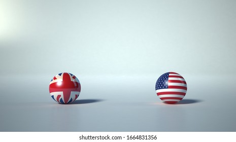 International Flag Ball Set. United Kingdom Flag. 3d Render Ball Of Uk Flags Infographic.