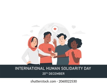 International Human Solidarity Day poster design - Powered by Shutterstock