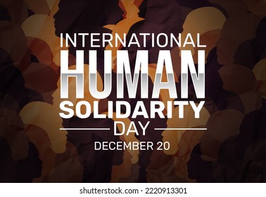 International Human Solidarity Day Wallpaper with diverse color faces in the backdrop. Human solidarity background - Powered by Shutterstock