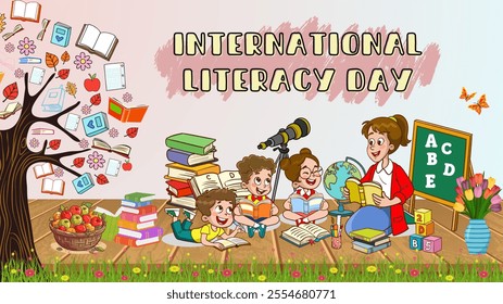 "International Literacy Day" Greeting Card - Powered by Shutterstock