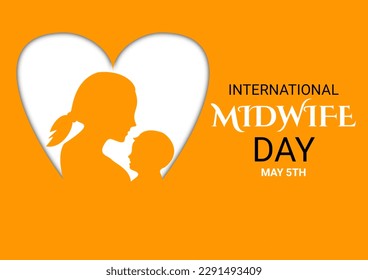 International Midwife Day, greeting card or banner. May 5Th. illustration - Powered by Shutterstock