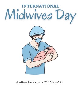 International midwives day. 5 may. Vector illustration  - Powered by Shutterstock