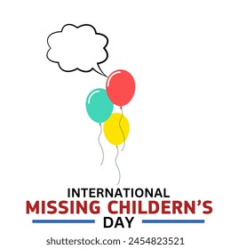 International Missing Children's Day is observed each year on May 25th. Vector illustration. - Powered by Shutterstock