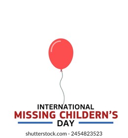 International Missing Children's Day is observed each year on May 25th. Vector illustration. - Powered by Shutterstock