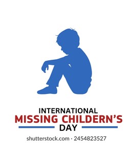 International Missing Children's Day is observed each year on May 25th. Vector illustration. - Powered by Shutterstock