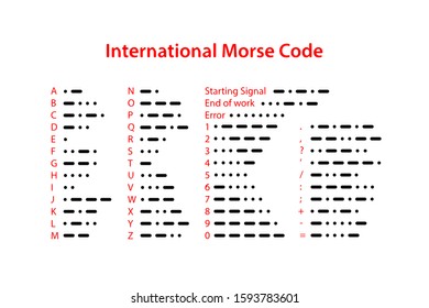 Morse Code Letters And Numbers Images Stock Photos Vectors Shutterstock