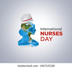 International Nurses Day. 12th May International Nurses Day. World Nurses Day Concept Illustration Design On White Background. Thank You All Nurses.