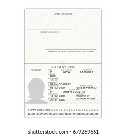 International Passport People Identification Document Business Stock 