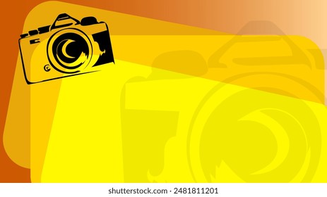 international photography day yellow color squre background - Powered by Shutterstock