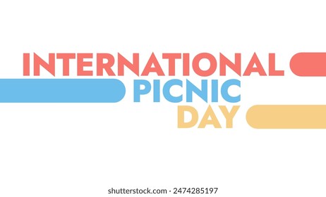 International Picnic Day colorful text typography on banner illustration great for wishing and celebrating International Picnic Day in june - Powered by Shutterstock