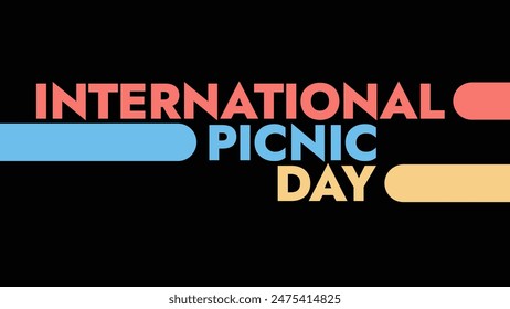 International Picnic Day colorful text typography on banner illustration great for wishing and celebrating International Picnic Day in june - Powered by Shutterstock