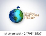 International Plastic Bags Free Day concept Background.