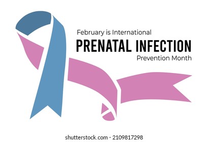 International Prenatal Infection Prevention Month. Illustration On White Background