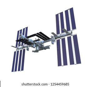 International Space Station Isolated. 3D Rendering