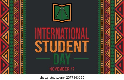 International Students Day. November 17. Holiday concept. Template for background, banner, card and poster. Students Day. - Powered by Shutterstock