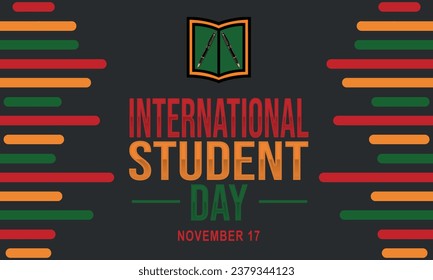 International Students Day. November 17. Holiday concept. Template for background, banner, card and poster. Students Day. - Powered by Shutterstock