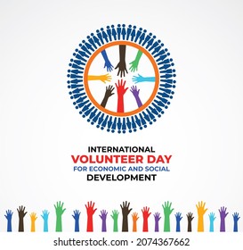 International Volunteer Day for Economic and Social Development. World Volunteer Day concept. Template for background, banner, card, poster. - Powered by Shutterstock