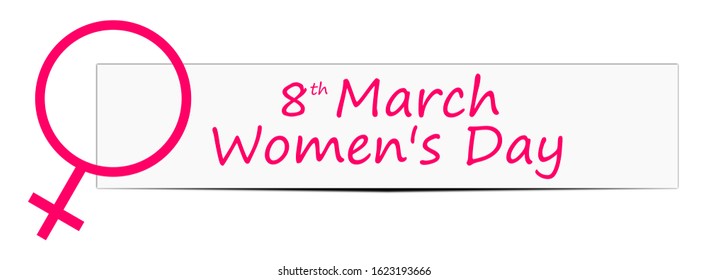 International Women's Day Banner - 8 March - Illustration