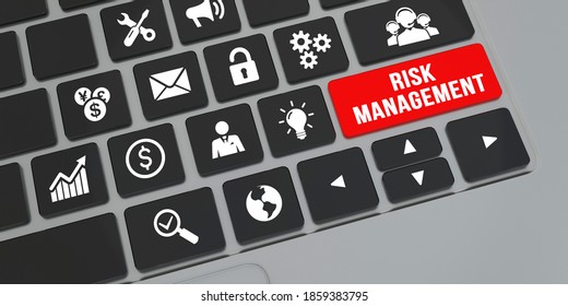 Internet, Business, Technology And Network Concept. Risk Management And Assessment For Business Investment Concept. 3D Illustration