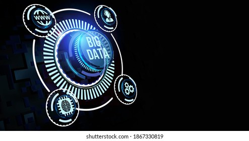 Internet, business, Technology and network concept.Big Data Internet Information. 3d illustration
