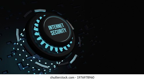 Internet, business, Technology and network concept. Cyber security data protection business technology privacy concept. 3d illustration
