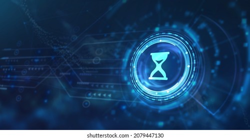 Internet, business, Technology and network concept. Hourglass icon trendy and modern hourglass symbol. 3d illustration.