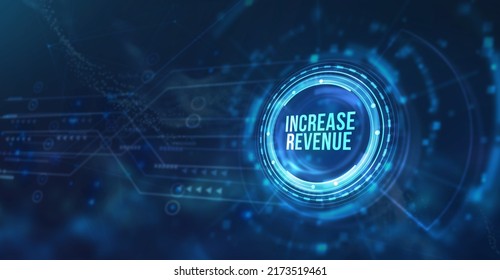 Internet, business, Technology and network concept. Increase revenue concept. 3d illustration.