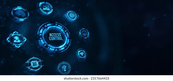 Internet, business, Technology and network concept. Cyber security data protection business technology privacy concept. 3d illustration