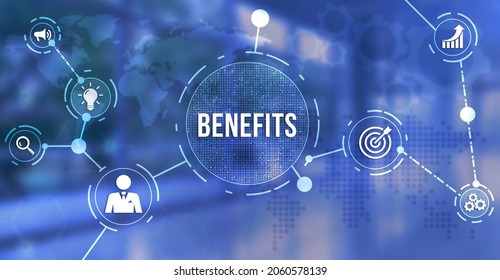 Internet, Business, Technology And Network Concept.Employee Benefits Help To Get The Best Human Resources. Business Concept. 3d Illustration.