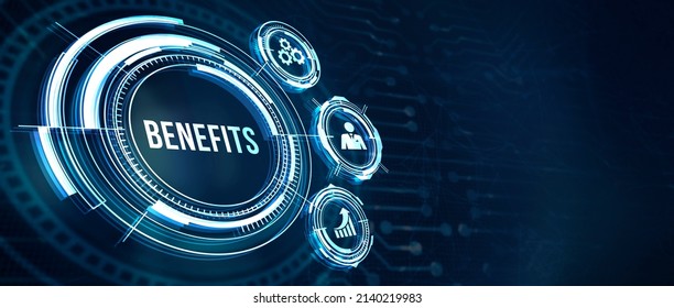 Internet, Business, Technology And Network Concept.Employee Benefits Help To Get The Best Human Resources. Business Concept. 3d Illustration.