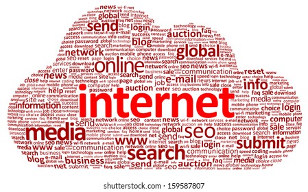 internet cloud (clipping path included)