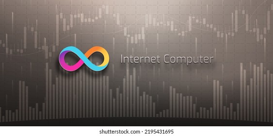 Internet Computer (ICP) Fintech Cryptocurrency 8K HD Wallpaper And Block Chain 3D Render Banner