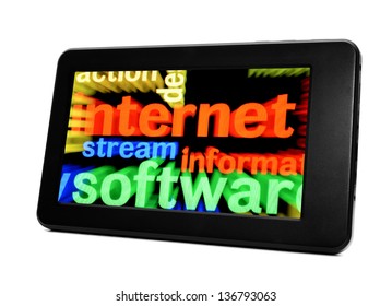 Internet concept on Pc tablet