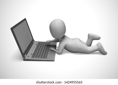 Internet connection means web accessibility and online connection. Virtual access to data and information - 3d illustration