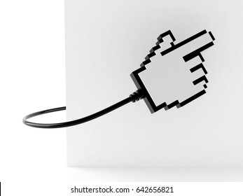 Internet cursor isolated on white background